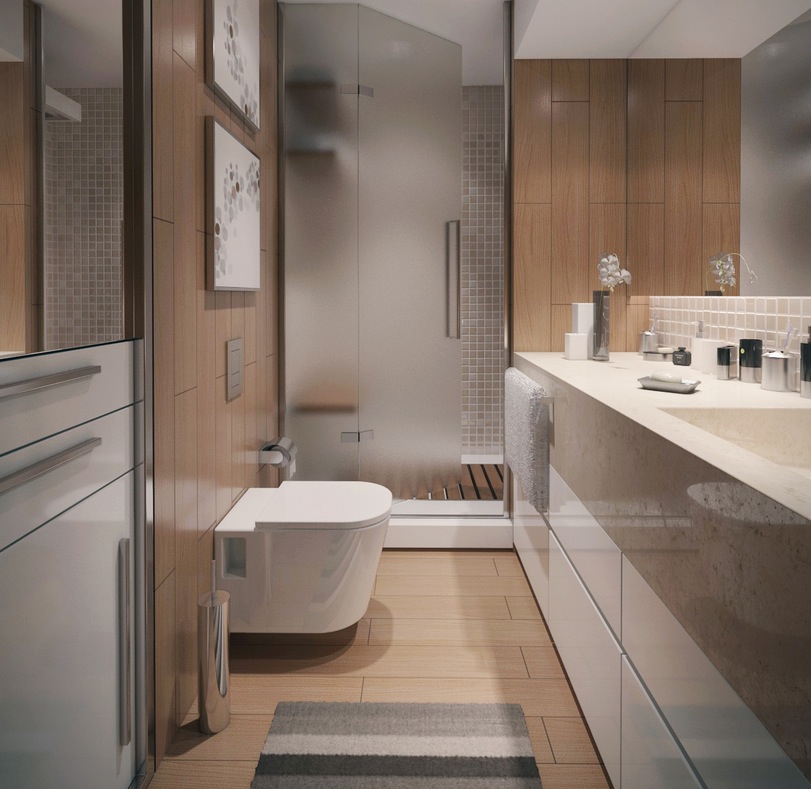 contemporary apartment bathroom